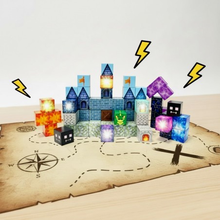 Magnetic Building Blocks Pixel Castle 64 tk.