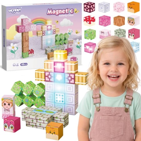 Magnetkuubikud 48 tk Montessori hariv 3D pusle