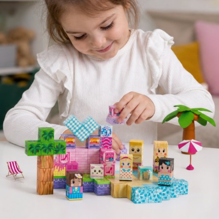 Magnetplokid, kuubikud, magnetid, 86 tk Montessori 3D-õppe puslekomplekt lastele vanuses 3+