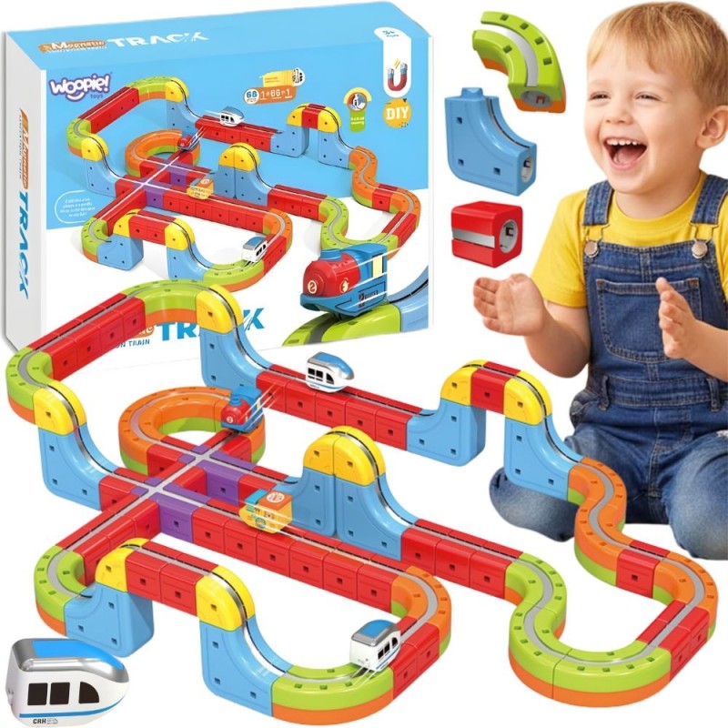 Magic Cube rongi ehitusplokid gravitatsioonivastased magnetrööbastee 68tk.