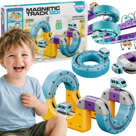 Magnetraja ehituskomplekt koos tõmbeefektiga 39 tk.