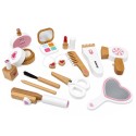 Puidust laste ilukomplekt Makeup Kosmeetikakott Aksessuaarid 16 tk.