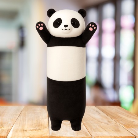 Pehme Panda kaisukas padi piklik rull must-valge 70cm