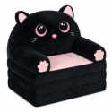 Lamav Tugitool Diivan Kitten 2in1 Lastele Pehme Plush Must