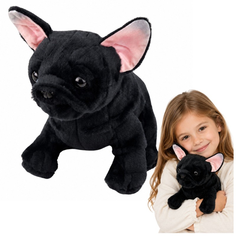 Plush Toy Prantsuse buldog must 22 cm