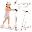 TRIKE FIX kaherattaline LED tõukeratas lastele, kokkupandav, topeltpidurid, roosa