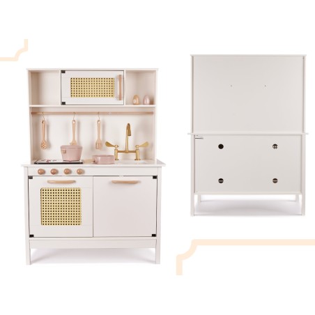 Laste retro MDF puidust köök BOHO aksessuaaridega