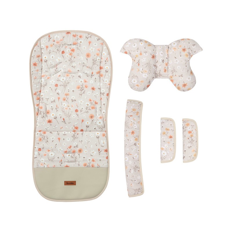 KÄRU ISTMEPEHMENDUS LISADEGA DELUXE VELVET BLOOM BEEŽ