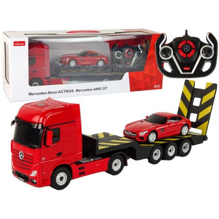 Puksiirauto R/C Mercedes-Benz 1:26 Punane