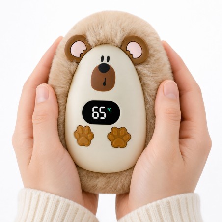 Pehme Hedgehog kätesoojendaja laetav beež 45°C / 55°C / 65°C