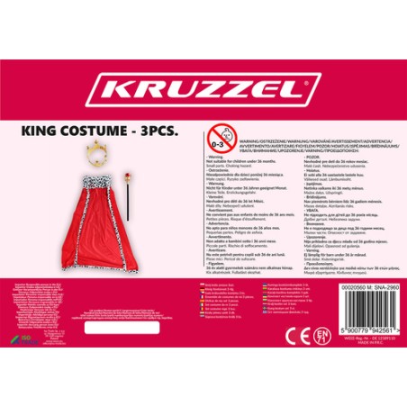 Kuninga kostüüm komplekt, 3osa