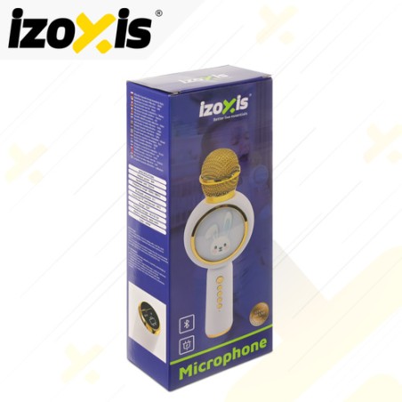 Juhtmevaba karaokemikrofon valge