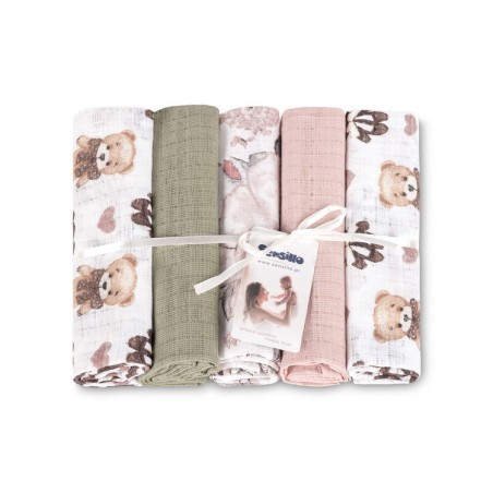TETRA DIAPER 70X80 5-PAK TEDDY ROOSA