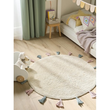 Pestav lastetoa vaip Malu Cream ø 80 cm ümmargune