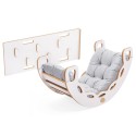 Small Rocker 4-in-1 kiik + ronimissein/liumägi + padi (samethall), valge