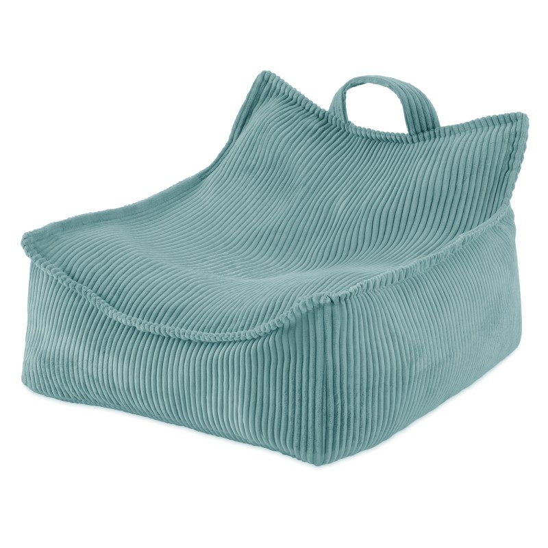 Puffy Square tugitool kott-tool, 77x67x50, sinine, premium velvet