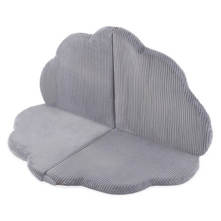 Lille mängumatt, 115x115x5cm, hall, premium velvet