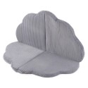Lille mängumatt, 115x115x5cm, hall, premium velvet