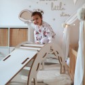 PLUSH NEST Small Rocker 4-in-1 jalas + ronimissein/liumägi + padi (tumehall Velvet), valge