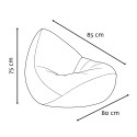 Sako kotttool, roheline, premium velvet, suurus S (85x80x75)