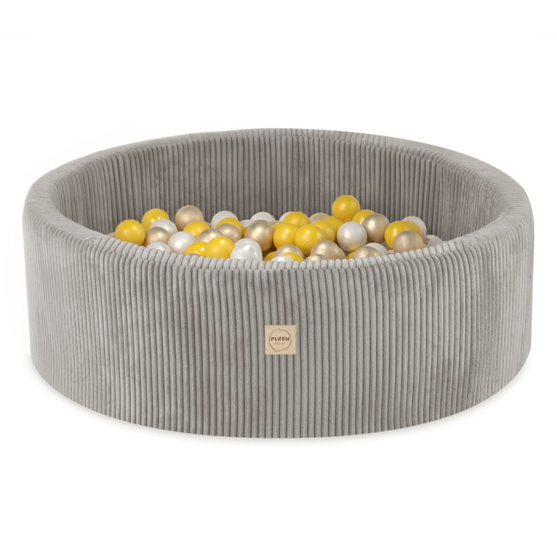 Pallipallimeri , beež, ümmargune, velvet, 90x30, 200 palli: pärl, kollane, kuld