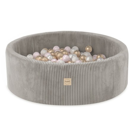 Pallipallimeri , beež, ümmargune, velvet, 90x30, 200 palli: pärl, heleroosa, kuld