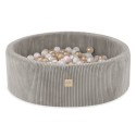 Pallipallimeri , beež, ümmargune, velvet, 90x30, 200 palli: pärl, heleroosa, kuld