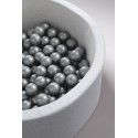 Dry pool balls, 6 cm, set of 200 pcs: silver