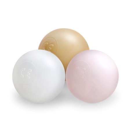 Pallimere pallid , 6 cm, komplektis 200: pärl, kuld, pärl heleroosa