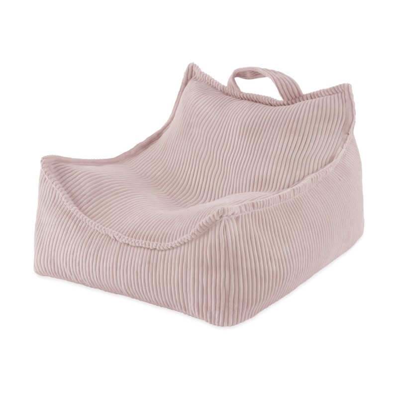 Puffy Square tugitool, 77x67x50, heleroosa, velvetist