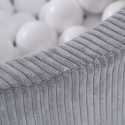 Pallimeri , 90x30 cm, ümmargune, hall, velvet (ilma pallideta)