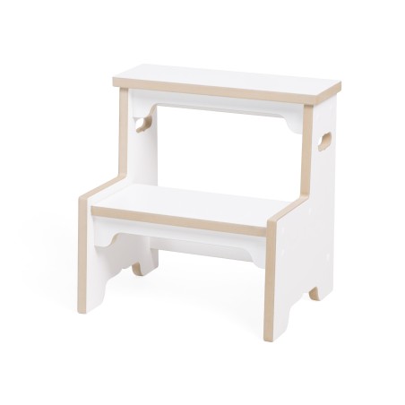 Taburet, laste astmelaud, Kitchen Helper - valge, Puidust Play