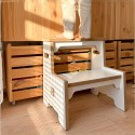Taburet, laste astmelaud, Kitchen Helper - valge, Puidust Play