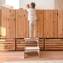 Taburet, laste astmelaud, Kitchen Helper - valge, Puidust Play