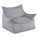 Roya laste tugitool, hall, premium velvet