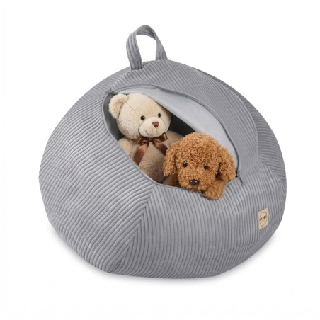 Mänguasjade hoiukott, laste puhv, hall, premium velvet