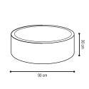 PLUSH NEST 90x30 ümmargune pallidega lastepallimeri (200 palli: pärl, hõbe), hall, premium šenill