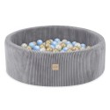 Pallimeri , hall, ümmargune, premium velvet, 90x30, 200 palli: pärl, helesinine, kuld