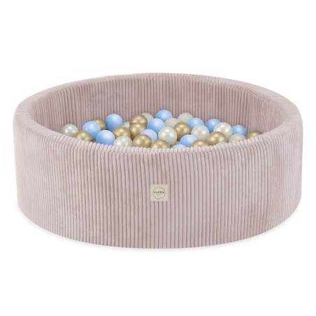 Pallimeri , heleroosa, ümmargune, esmaklassiline velvetist, 90x30, 200 palli: pärl, helesinine, kuld