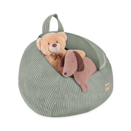 Hoiukott mänguasjadele lastepuhv, roheline, premium velvet, mini