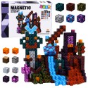 Magnetplokkide komplekt magnetuubikud Pikslid 3D Tume Maailm 100 tk.