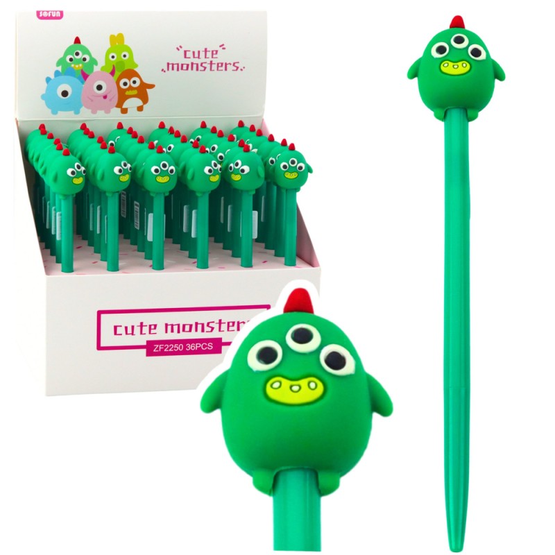 Green Creature roheline geelpliiats, sinine tint, 17 cm