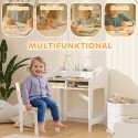 Laste laua- ja toolikomplekt hoiuruumi ja riiulitega