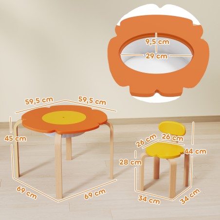5-osaline laste laua- ja toolikomplekt hoiukotiga | MIU.ee