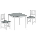 3-osaline laste laud 2 tooliga – 56 × 52 × 48 cm