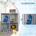 Valge laste hoiuriiul kuubikute ja sahtlitega