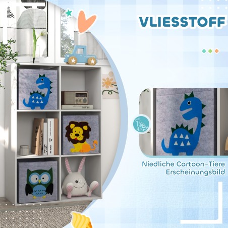Valge laste hoiuriiul kuubikute ja sahtlitega