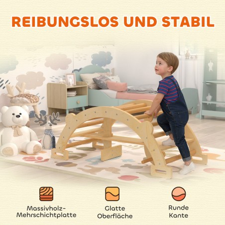 2-ühes puidust ronimiskaar lastele, 110 × 52 × 45 cm