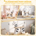 Must-valge poni kujuga laste kiikhobune