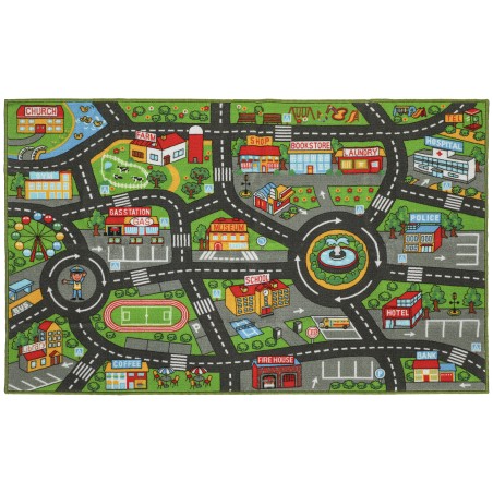 Linnamustriga beebi mängu- ja roomamatt 160 × 100 cm